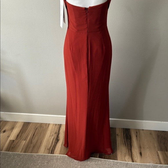 NWT| Hayley Paige Dress y ocasions color Siena/siena style no: 52014 - Picture 8 of 15